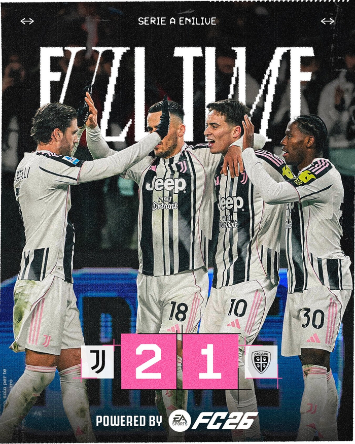 尤文图斯连胜终结，战平卡利亚里